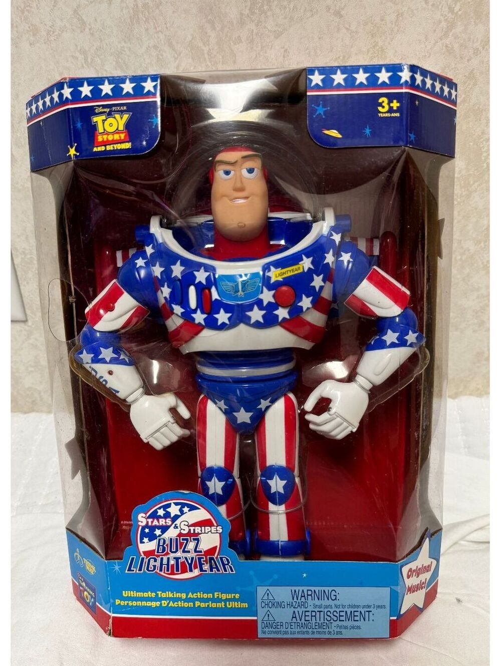 Thinkway Toys Stars & Stripes Buzz Lightyear Talking Figure 2002